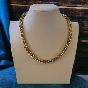 Vintage 1970's Link Necklace Gold Tone Lobster Clasp 18 Inch